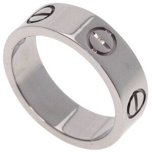 CARTIER 18k White Gold Love Ring #50